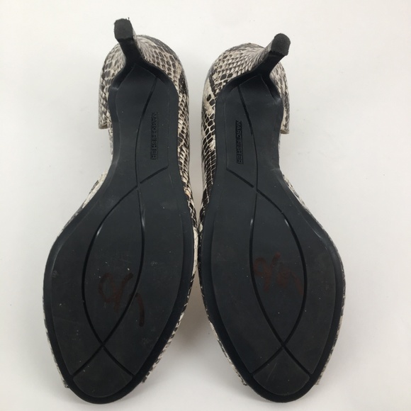 MARC FISHER Snakeskin D'orsay Peep Toe Pumps Sz 7 - Picture 5 of 6